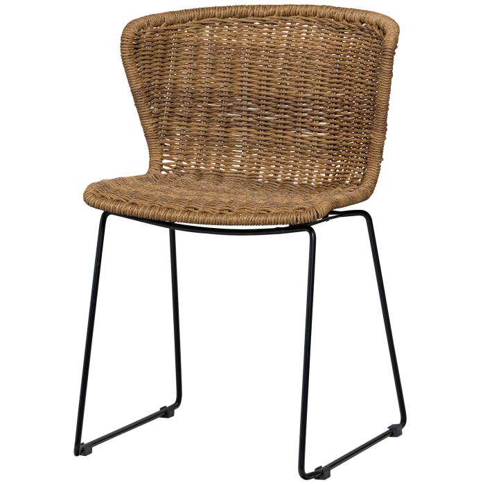 Set 2 scaune de gradina Wings, ratan sintetic, natur, 78 x 55 x 54 cm, WOOOD 378616-NA [3]