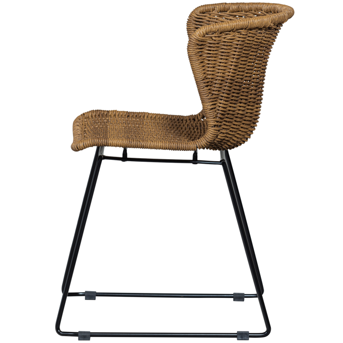 Set 2 scaune de gradina Wings, ratan sintetic, natur, 78 x 55 x 54 cm, WOOOD 378616-NA [5]