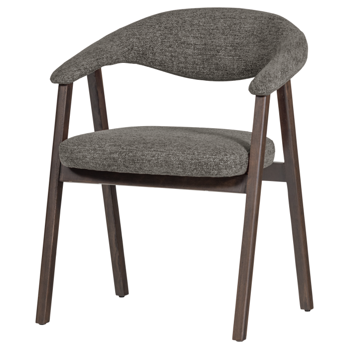 Set 2 scaune dining Avar, tesatura, gri, 77 x 60 x 60 cm, WOOOD 377990-G [4]