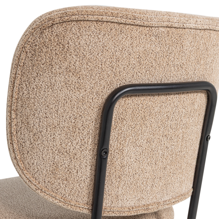Set 2 scaune dining Brint, chenille tesut, nisipiu, 80 x 63 x 58 cm, WOOOD 378086-Z [7]