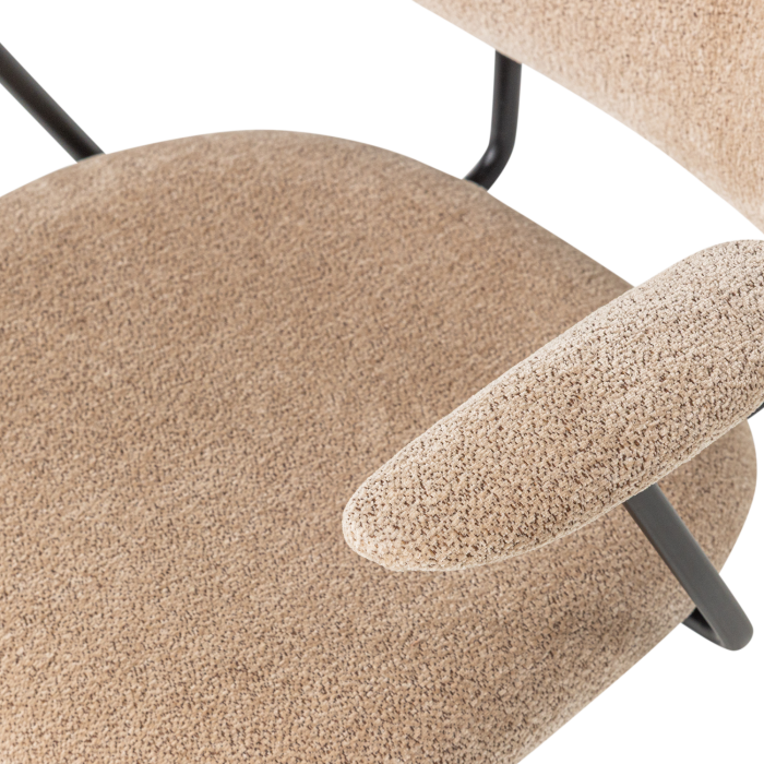 Set 2 scaune dining Brint, chenille tesut, nisipiu, 80 x 63 x 58 cm, WOOOD 378086-Z [6]