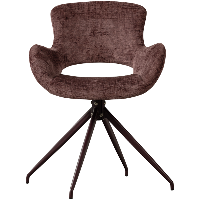 Set 2 scaune dining Eliva, catifea structurata, mov, 82 x 58 x 58 cm, WOOOD 377562-P [4]