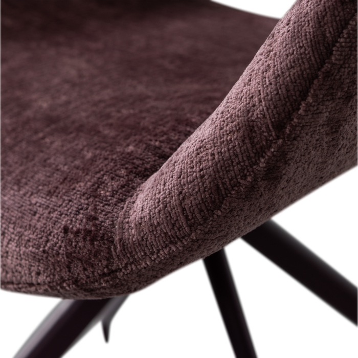 Set 2 scaune dining Eliva, catifea structurata, mov, 82 x 58 x 58 cm, WOOOD 377562-P [7]