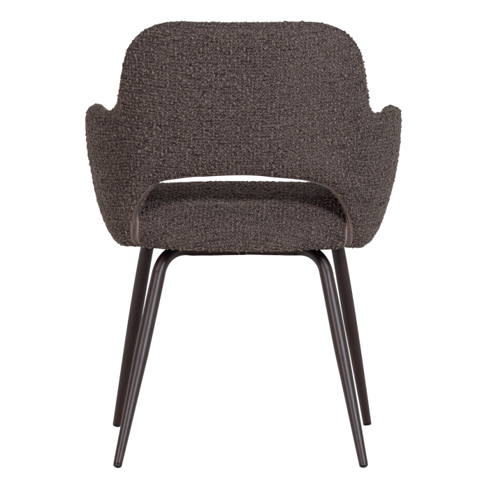 Set 2 scaune dining Jenny, boucle, maro melanj, 80 x 58 x 58 cm, WOOOD 374076-DM [6]