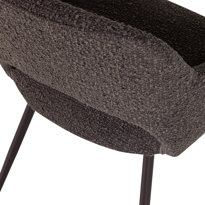 Set 2 scaune dining Jenny, boucle, maro melanj, 80 x 58 x 58 cm, WOOOD 374076-DM [7]