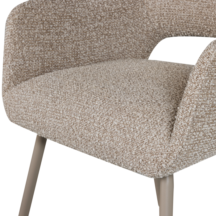 Set 2 scaune dining Jenny, boucle, nisipiu melanj, 80 x 58 x 58 cm, WOOOD 374076-ZM [8]