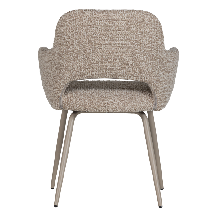 Set 2 scaune dining Jenny, boucle, nisipiu melanj, 80 x 58 x 58 cm, WOOOD 374076-ZM [6]