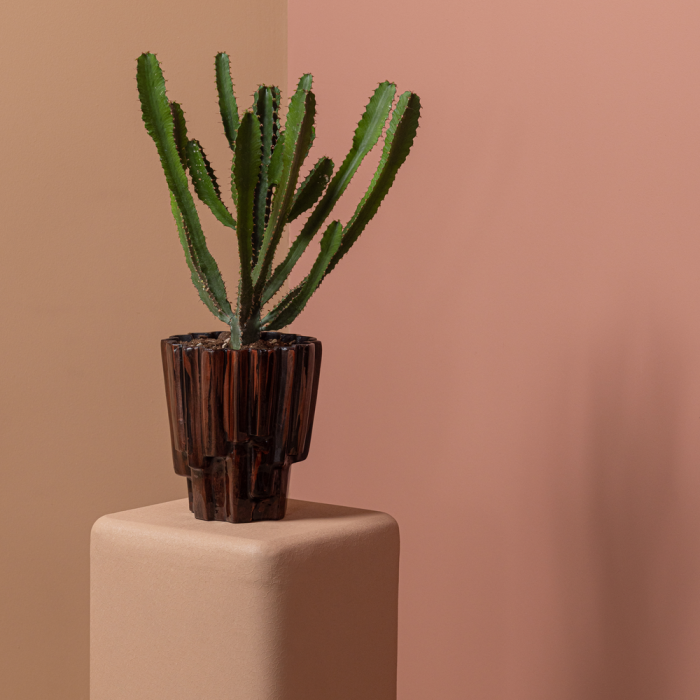 Suport pentru plante Luen, metal, roz deschis, 70 x 30 x 30 cm, WOOOD 377881-L [3]