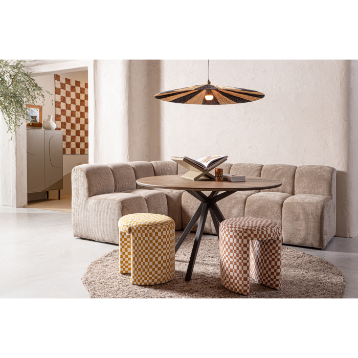 Taburet Charlie, tesatura, portocaliu, 47 x 45 x 45 cm, WOOOD 374079-O [3]