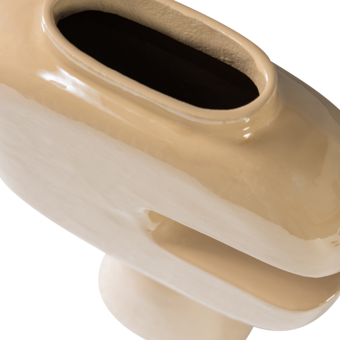 Vaza decorativa Gianna, aluminiu, nisipiu, 35 x 22 x 9 cm, WOOOD 377543-Z [8]