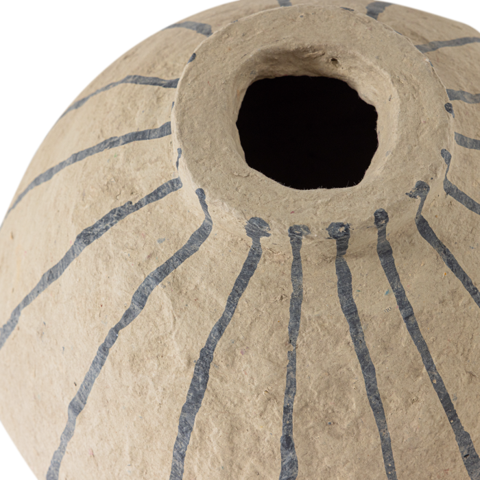 Vaza decorativa Karo, papier-mache, nisipiu, 30 x 35 x 35 cm, WOOOD 377848-Z [4]