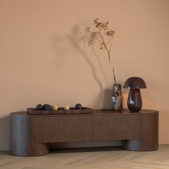 Vaza decorativa Monika, sticla, maro, 36 x 16 x 16 cm, WOOOD 377574-B [2]