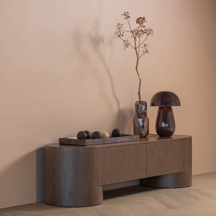 Vaza decorativa Monika, sticla, maro, 36 x 16 x 16 cm, WOOOD 377574-B [3]