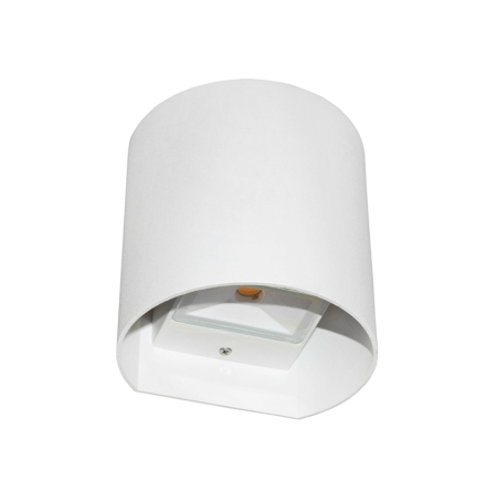 Iluminat exterior - Aplica LED cilindrica, 2x3W, 3000K, IP54, aluminiu, alb, Dablerom 3-691710