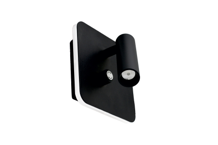 Aplice interior - Aplica LED cu spot, 3W+6W, 3000K, IP20, aluminiu, negru, Dablerom 3-6611