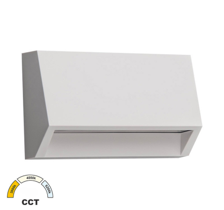 Aplice exterior - Aplica LED dreptunghiulara CCT, 2W, 3000K/4000K/6500K, IP65, policarbonat, alb, Dablerom 3-9780