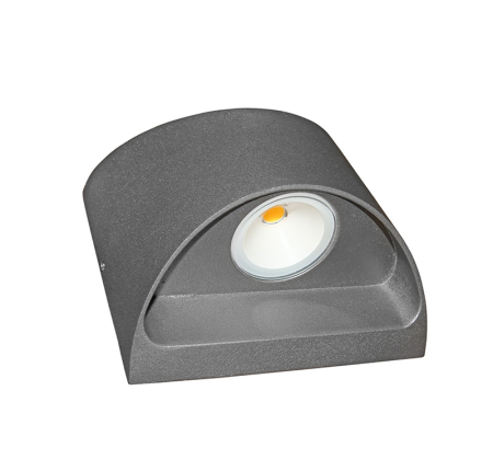 Iluminat exterior - Aplica LED ovala, 2x3W, 3000K, IP54, aluminiu, gri, Dablerom 3-691116