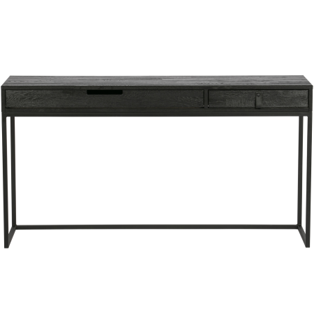 Birou Silas, lemn de frasin, negru intens, 75 x 140 x 44 cm, WOOOD 373385-BN [2]