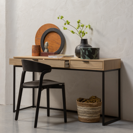 Birou Silas, lemn de stejar, stejar, 74 x 140 x 44 cm, WOOOD 373385-E [2]