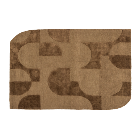 Covoare - Covor Livo, lana, maro, 1 x 170 x 240 cm, WOOOD 377796-B