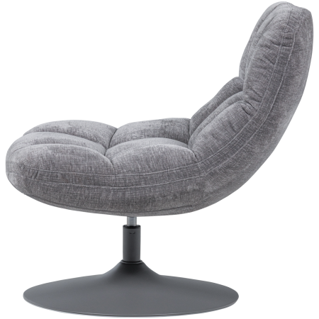Fotoliu pivotant Elvi, chenille, gri deschis, 81 x 73 x 84 cm, WOOOD 377653-G [3]