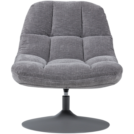 Fotoliu pivotant Elvi, chenille, gri deschis, 81 x 73 x 84 cm, WOOOD 377653-G [2]