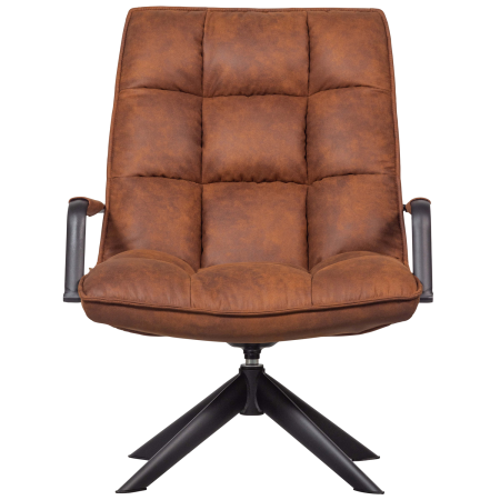 Fotolii - Fotoliu pivotant Jouke, piele ecologica, coniac, 97 x 77 x 69 cm, WOOOD 373361-CO