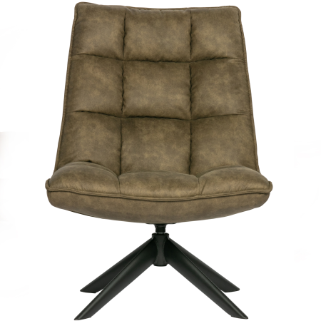 Fotoliu pivotant Jouke, piele ecologica, verde, 97 x 70 x 85 cm, WOOOD 373303-GR [3]