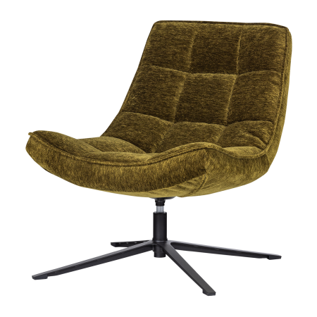 Fotolii - Fotoliu pivotant Maudi, chenille, verde, 84 x 74 x 86 cm, WOOOD 374074-G