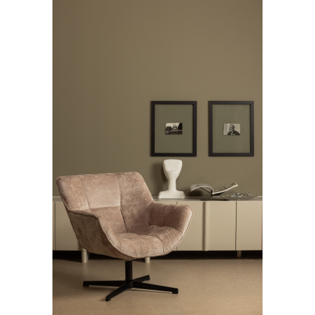 Fotoliu pivotant Wibo, poliester, taupe, 94 x 71 x 83 cm, WOOOD 374085-T [1]