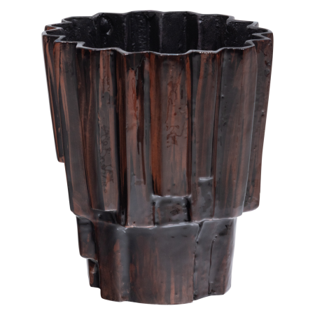 Ghiveci decorativ Drava, aluminiu, maro, 20 x 19 x 22 cm, WOOOD 377811-B [3]