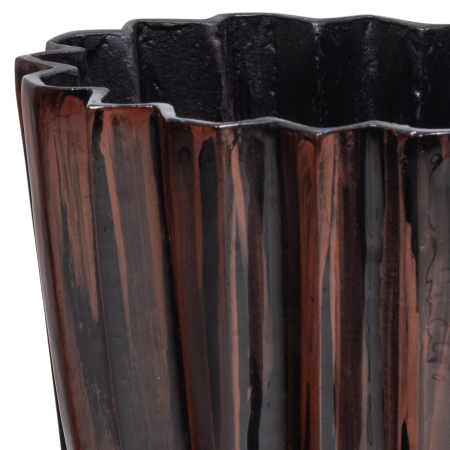 Ghiveci decorativ Drava, aluminiu, maro, 20 x 19 x 22 cm, WOOOD 377811-B [4]