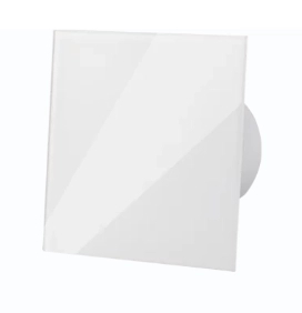Ventilatoare - Grila decorativa pentru ventilator, sticla, alb lucios, Dablerom 25-01-170