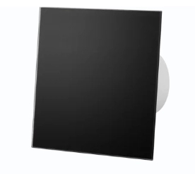 Ventilatoare - Grila decorativa pentru ventilator, sticla, negru mat, Dablerom 25-01-174