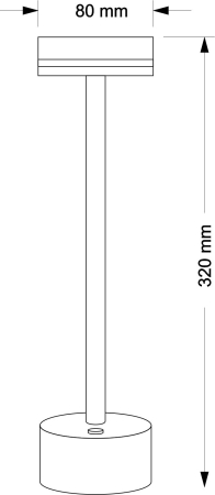 Lampa de masa LED reincarcabila USB, 2W, 3000K/4000K/5000K, IP44, alb, Dablerom 5-020 [3]