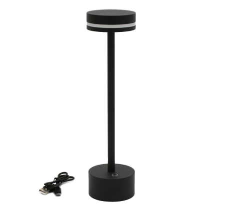 Iluminat decorativ - Lampa de masa LED reincarcabila USB, 2W, 3000K/4000K/5000K, IP44, negru, Dablerom 5-021
