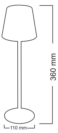 Lampa de masa LED reincarcabila USB, 3W, 3000K/4000K/5000K, IP44, maro, Dablerom 5-066 [1]