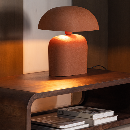 Lampa de masa Tilo, 25 W, E27, metal, maro, 45 x 44 x 32 cm, WOOOD 377885-B [2]