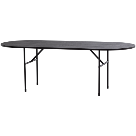 Mese dining - Masa dining Arthur, lemn de stejar, negru intens, 75 x 220 x 90 cm, WOOOD 376039-Z