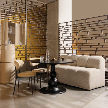 Masa dining Blanco, lemn de mango, negru, 75 x 120 x 120 cm, WOOOD 800014-Z [1]