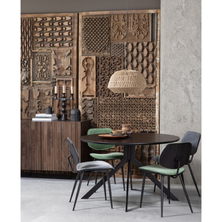 Masa dining Bruno, lemn, negru, 75 x 120 x 120 cm, WOOOD 373792-Z [2]