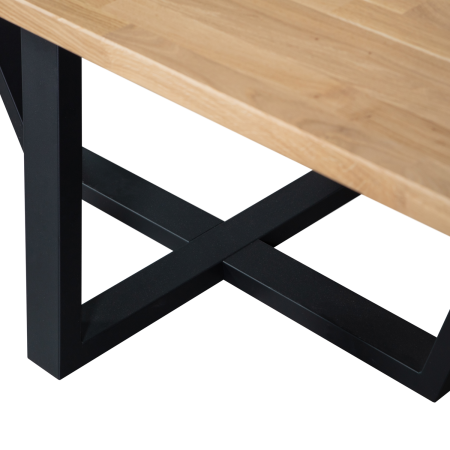 Masa dining Combi-tablo: XL Blat de, lemn de stejar, natur, 77 x 240 x 100 cm, WOOOD 373996-D [4]