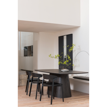 Masa dining Leah, lemn, maro inchis, 76 x 200 x 105 cm, WOOOD 377426-D [1]