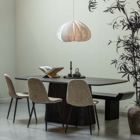 Masa dining Leah, lemn, maro inchis, 76 x 200 x 105 cm, WOOOD 377426-D [2]