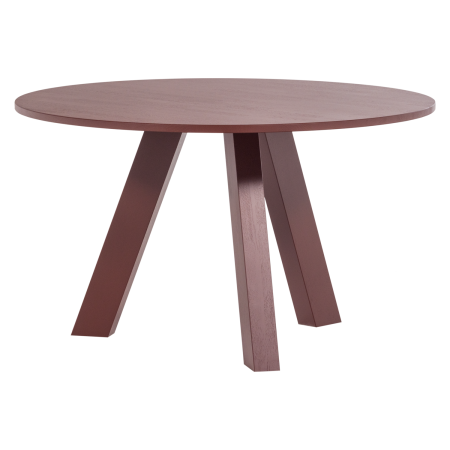 Mese dining - Masa dining Rhonda, lemn de stejar, bordo, 75 x 129 x 129 cm, WOOOD 375419-BR