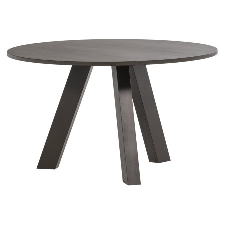 Mese dining - Masa dining Rhonda, lemn de stejar, maro mediu, 75 x 129 x 129 cm, WOOOD 375419-MI