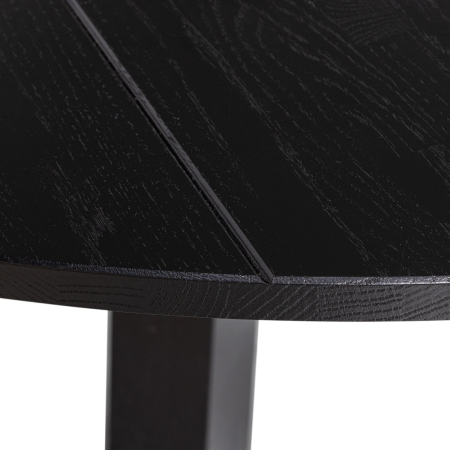 Masa dining Rhonda, lemn de stejar, negru, 75 x 129 x 129 cm, WOOOD 375419-BN [5]