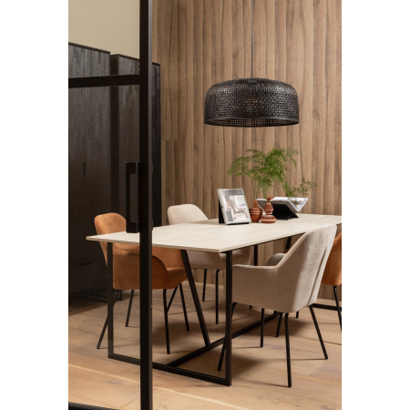 Masa dining Silas, lemn de frasin, gri prafuit, 75 x 220 x 90 cm, WOOOD 373652-D [2]