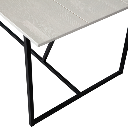 Masa dining Silas, lemn de frasin, gri prafuit, 75 x 220 x 90 cm, WOOOD 373652-D [4]