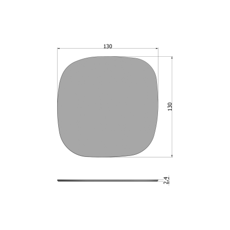 Masa dining Tablo, lemn de frasin, gri ceata, 75 x 130 x 130 cm, WOOOD 376094-E [5]